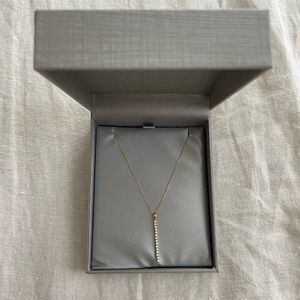 1/5 CT. T.W. Diamond Linear Bar Strand Necklace in 10K Gold - 16"